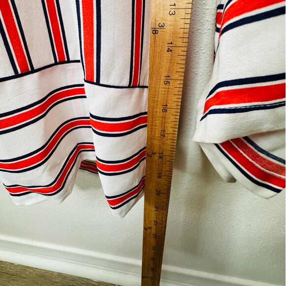 Urban Outfitters Raven White Red Blue Striped Halter Romper Jumpsuit S - Picture 13 of 15